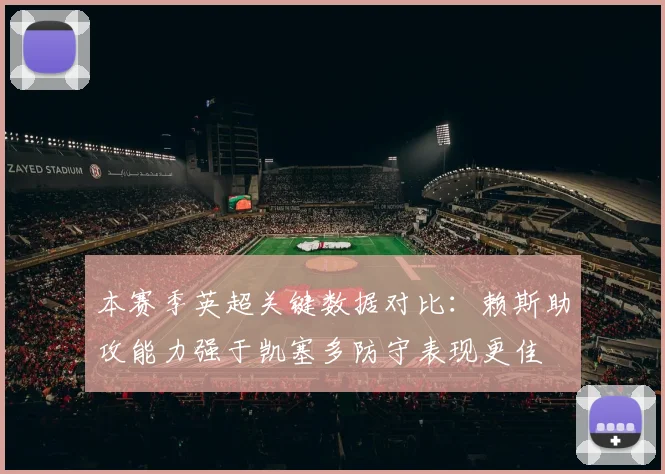 本赛季英超关键数据对比：赖斯助攻能力强于凯塞多防守表现更佳